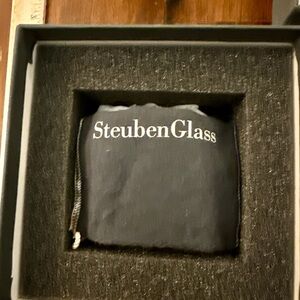 Steuben Glass Pig Figurine #5578 –  Handcrafted Crystal with Original Box